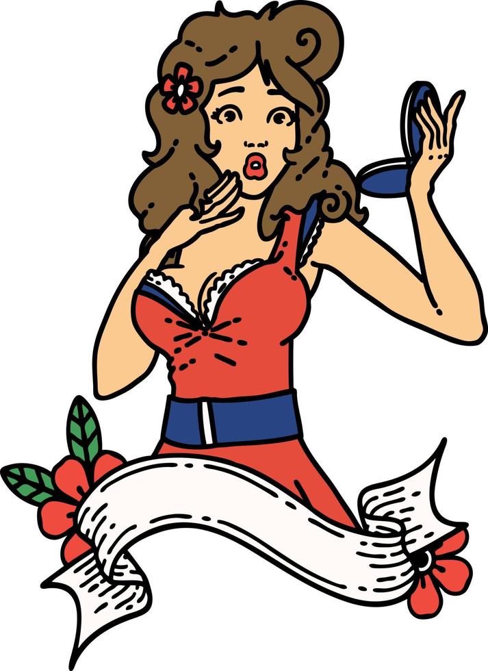 pin-up meisje vector