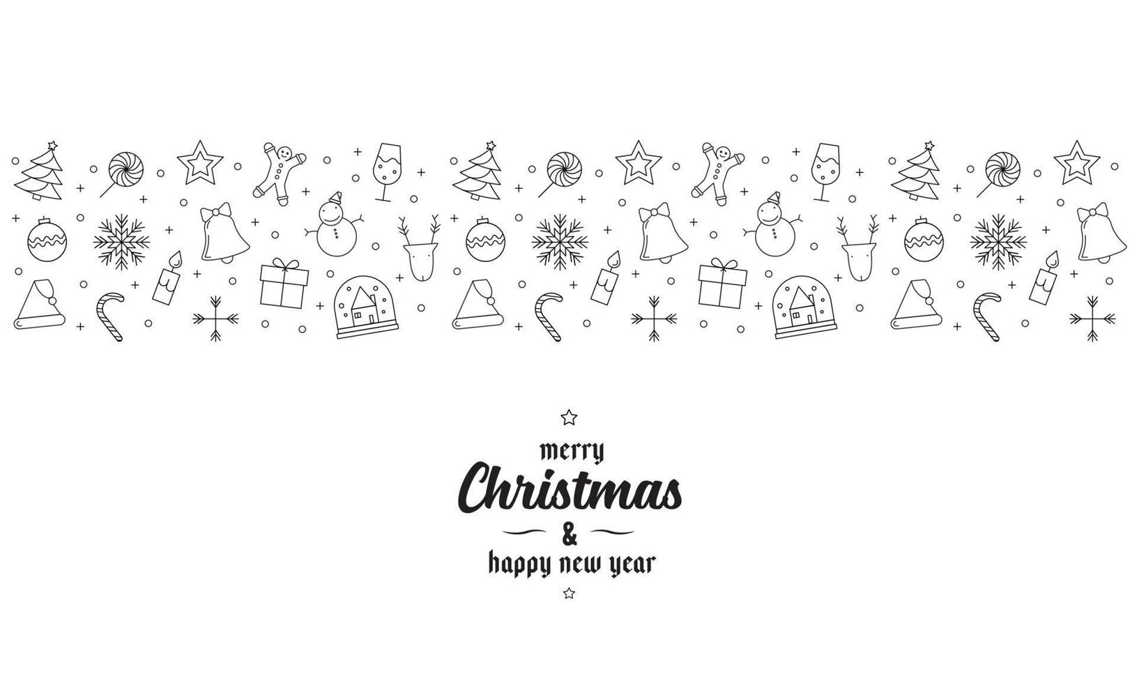 Kerstmis ornament pictogrammen element banier vector