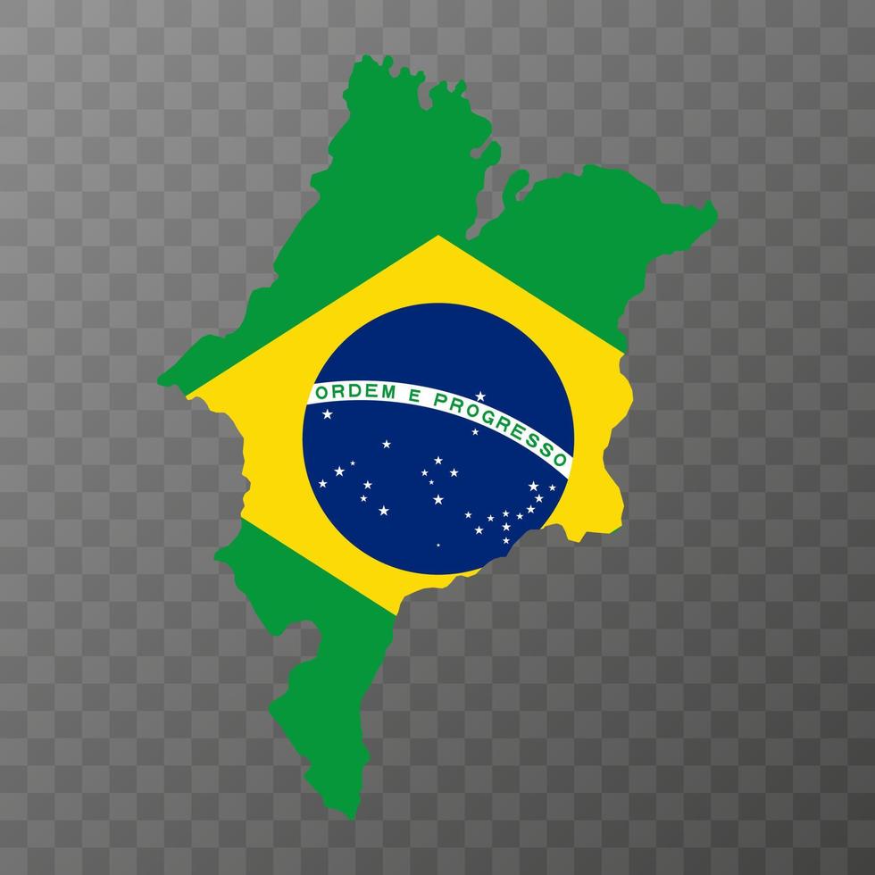maranhao kaart, staat van Brazilië. vector illustratie.