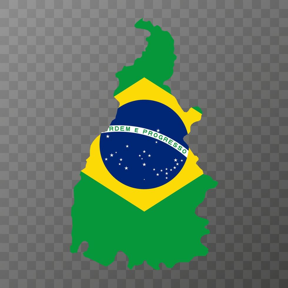 tocantins kaart, staat van Brazilië. vector illustratie.