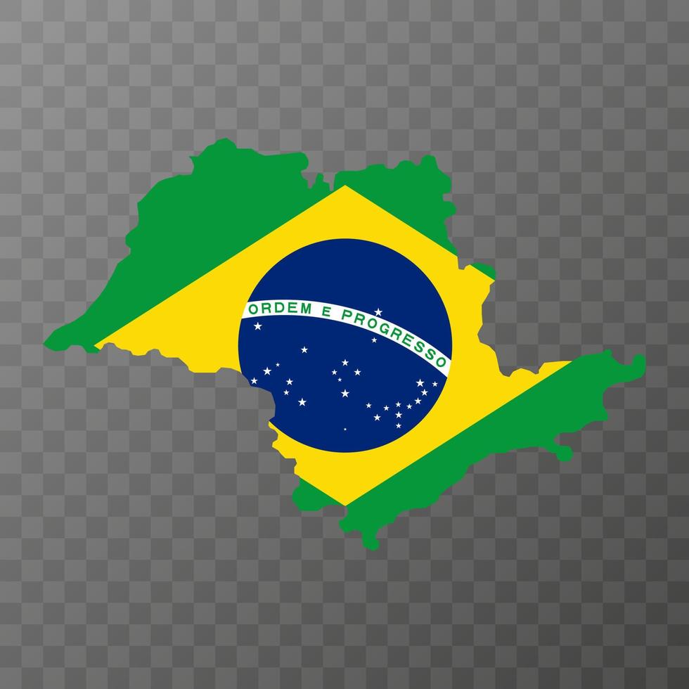 sao paulo kaart, staat van Brazilië. vector illustratie.