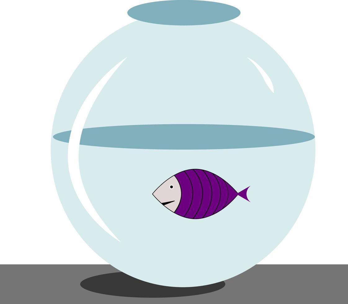 vis in schaal, illustratie, vector Aan wit achtergrond.