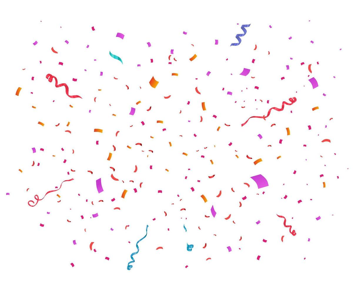 kleurrijk confetti geïsoleerd. feestelijk vector achtergrond