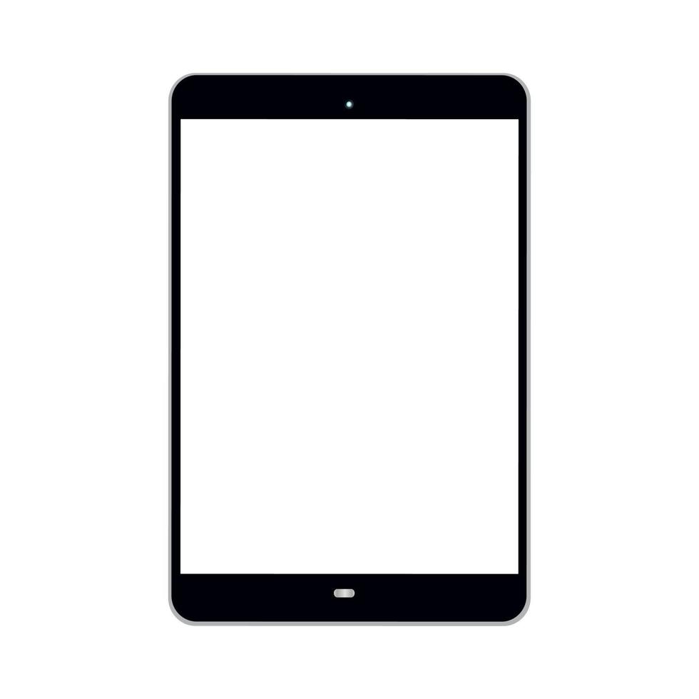 een tablet computer met een blanco scherm. vector illustratie geïsoleerd Aan een wit achtergrond.