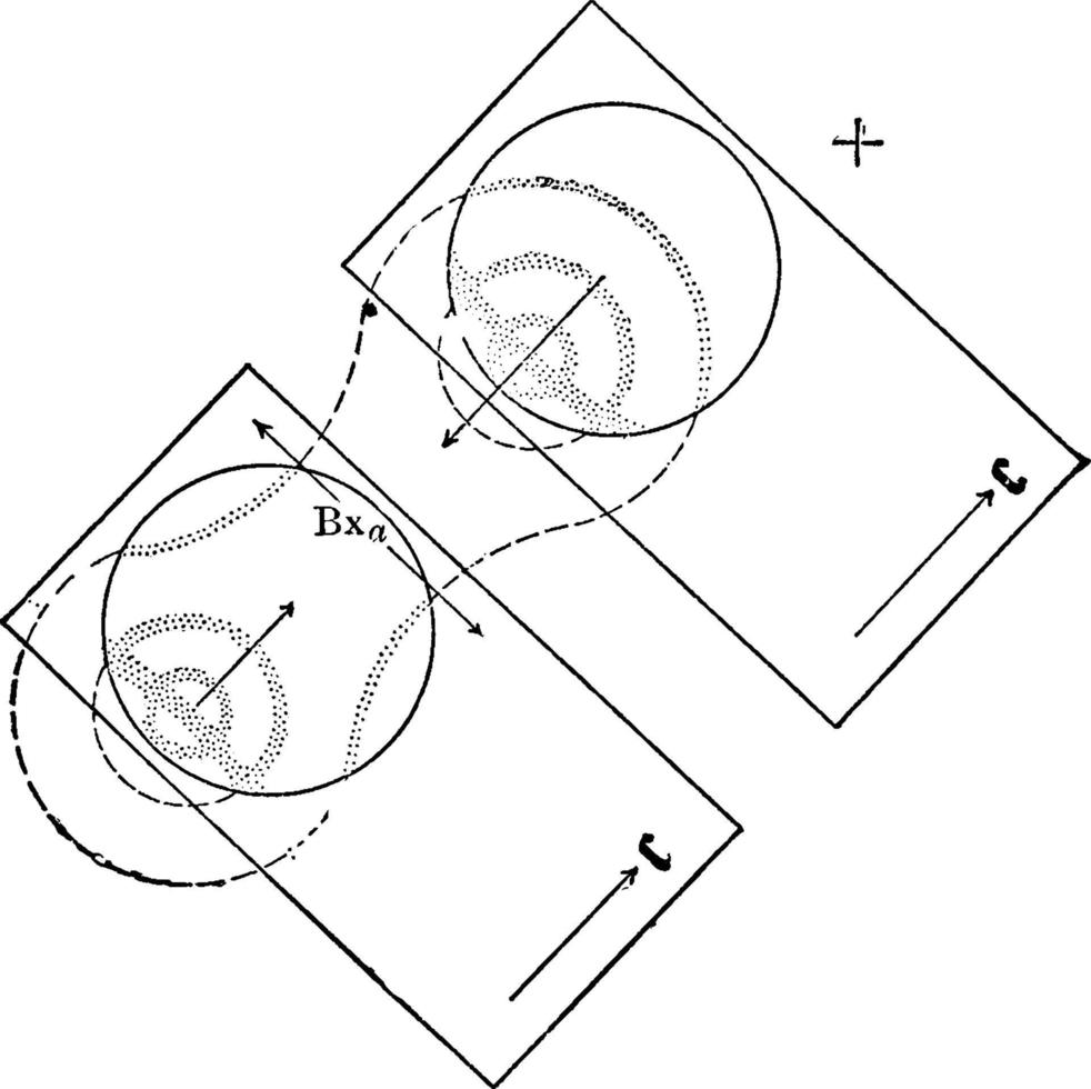 biaxiaal interferentie, wijnoogst illustratie vector