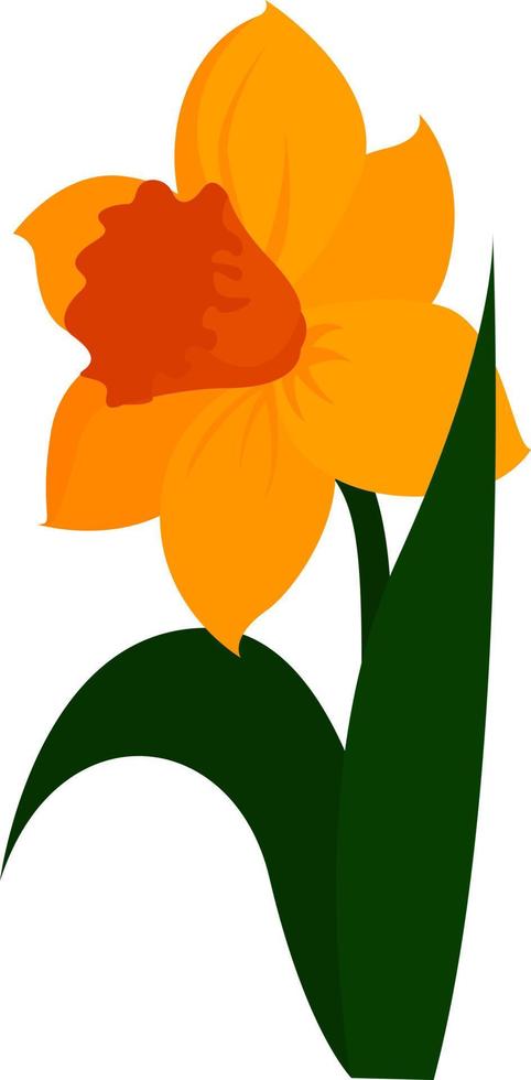 schattig bloem, illustratie, vector Aan wit achtergrond.