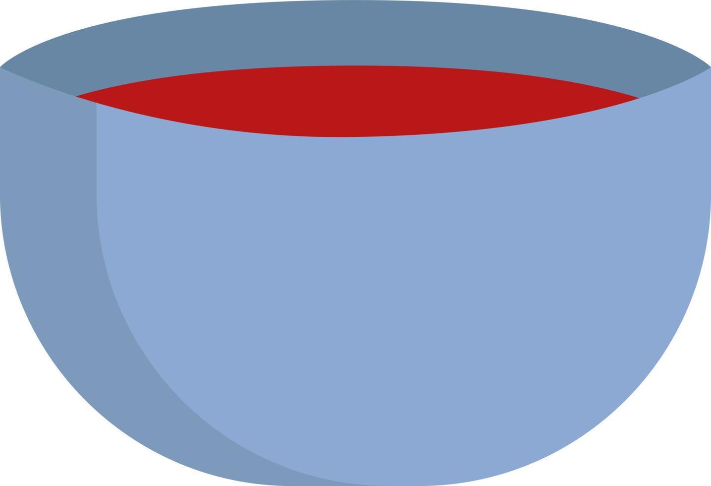 rood soep, illustratie, vector, Aan een wit achtergrond. vector