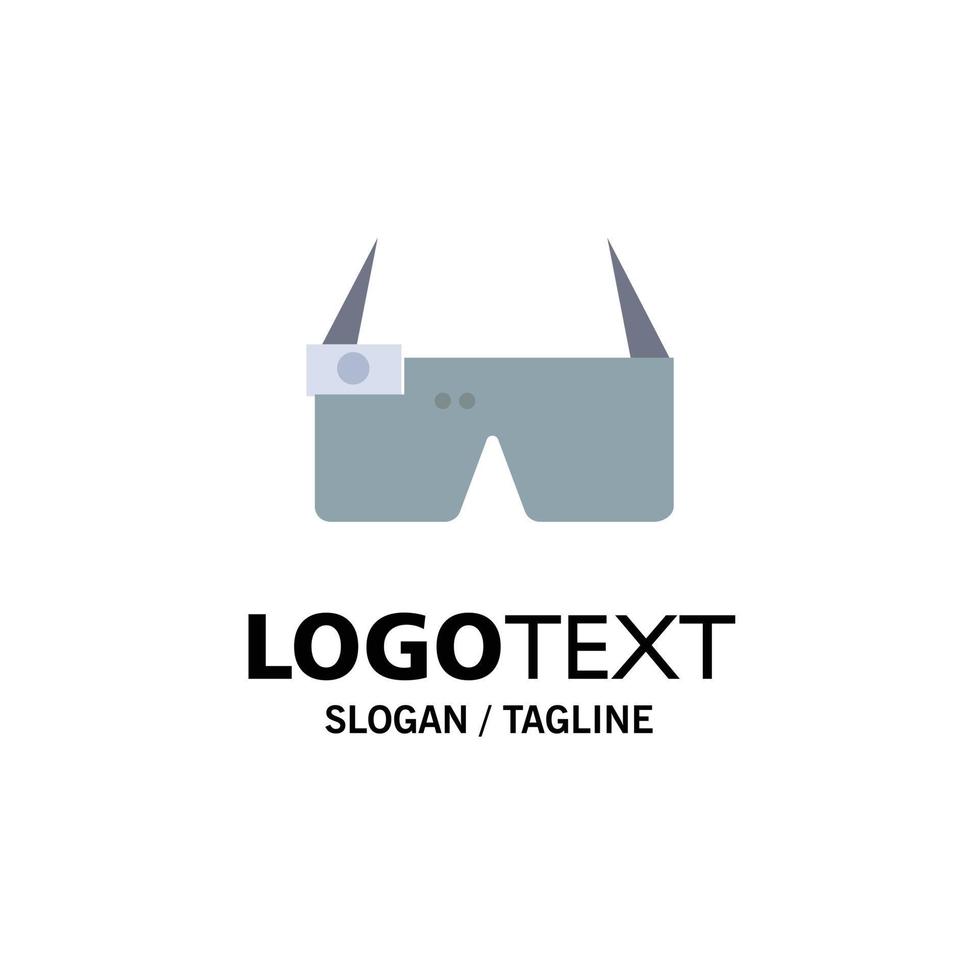 apparaat bril google glas slim bedrijf logo sjabloon vlak kleur vector