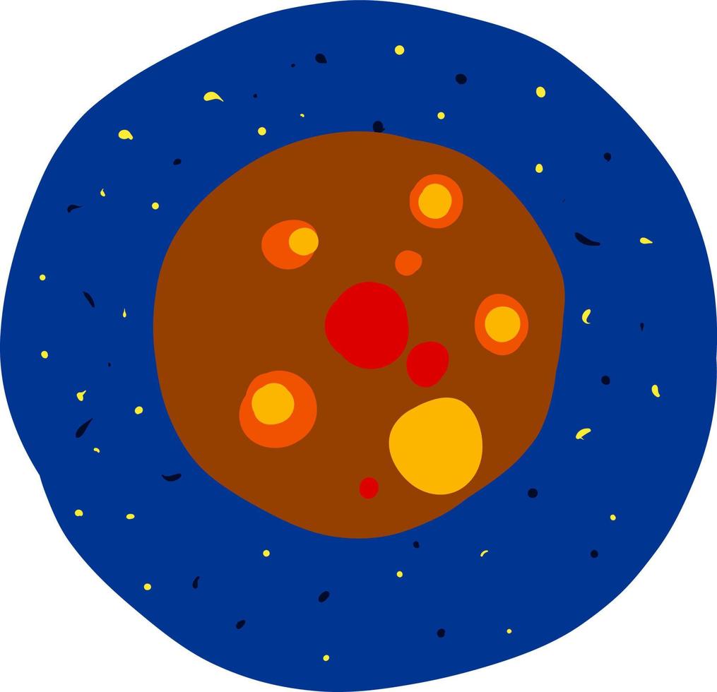 Mars planeet, illustratie, vector Aan wit achtergrond.