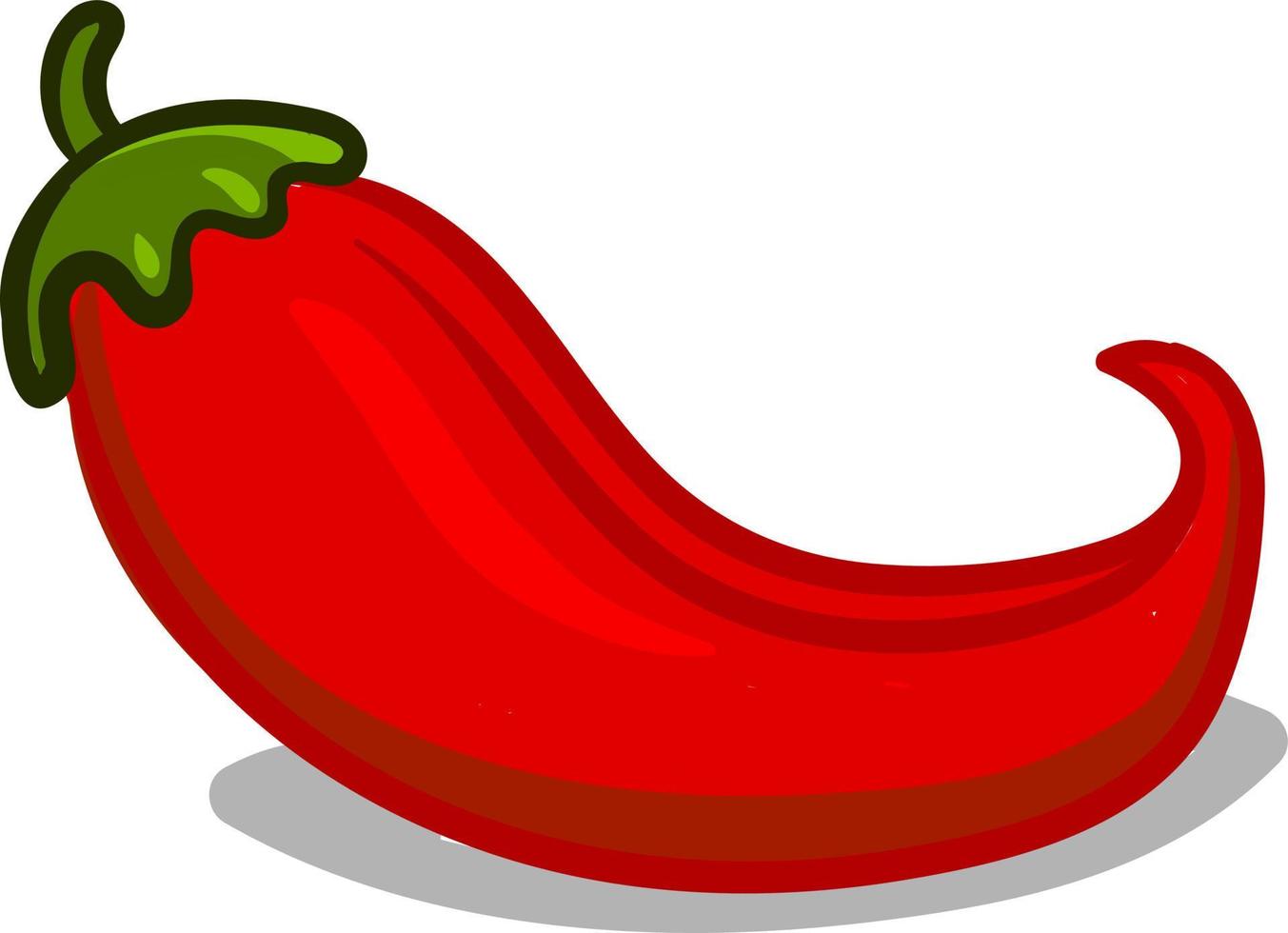 Chili peper, illustratie, vector Aan wit achtergrond