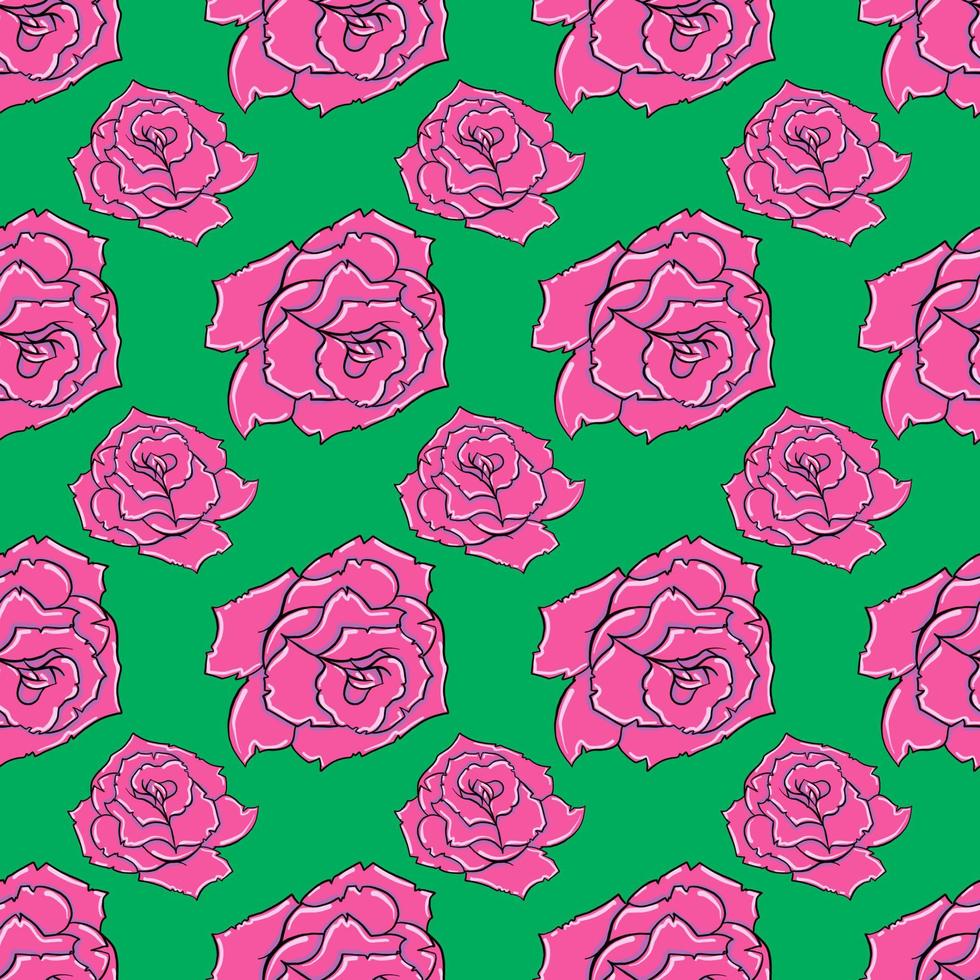 roze rozen patroon , illustratie, vector Aan wit achtergrond