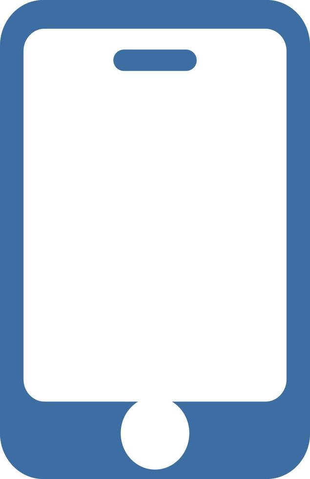 blauw mobiele telefoon, illustratie, Aan een wit achtergrond. vector