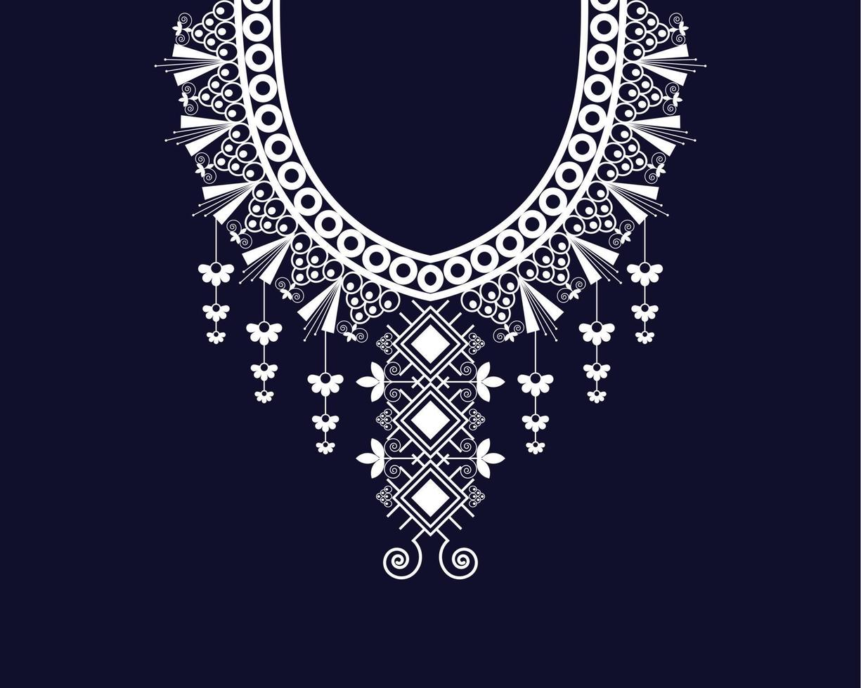 geometrische etnische oosterse patroon traditionele .floral ketting borduurwerk ontwerpen voor mode women.background, wallpaper, kleding en inwikkeling. vector