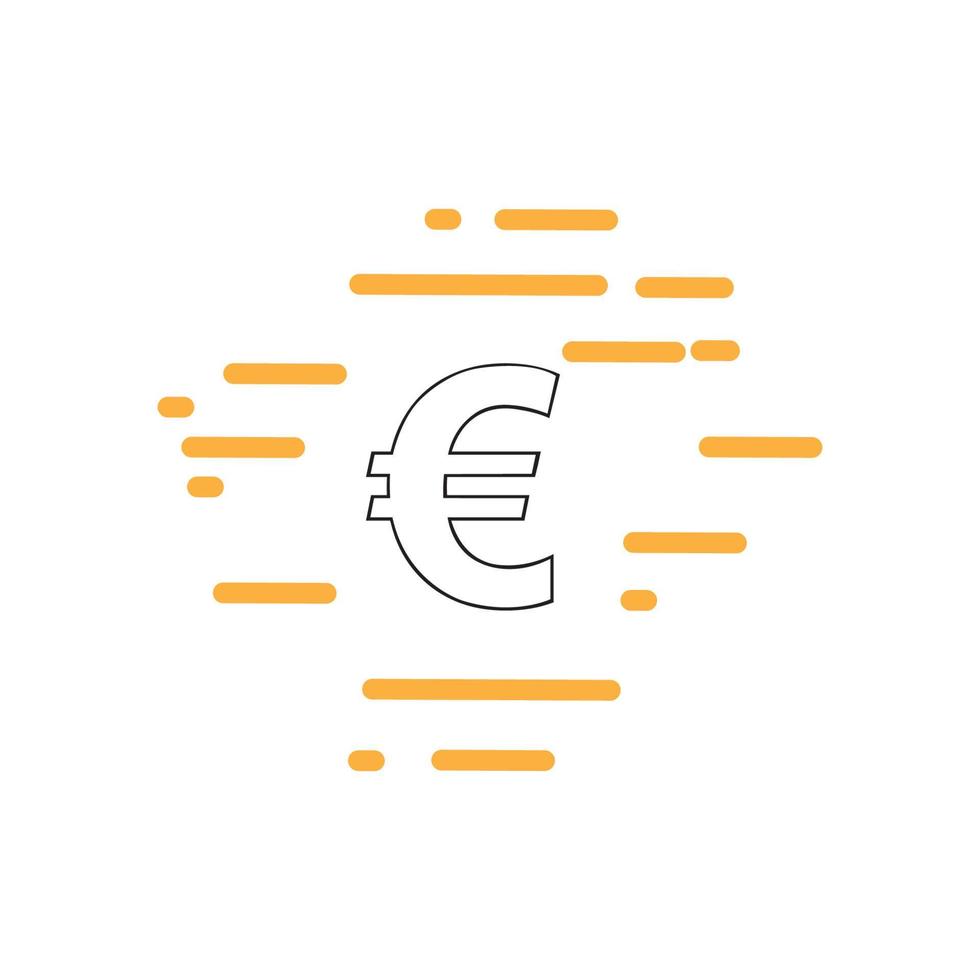 euro geld vector icoon illustratie ontwerp sjabloon - vector