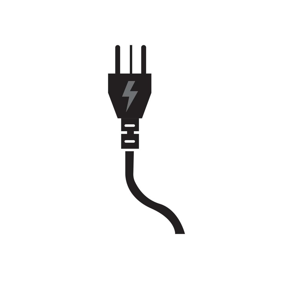 elektrisch plug logo sjabloon vector icoon illustratie ontwerp