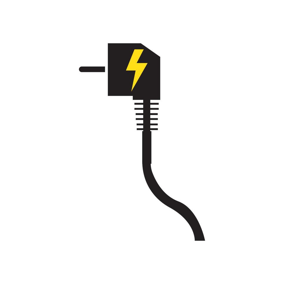 elektrisch plug logo sjabloon vector icoon illustratie ontwerp