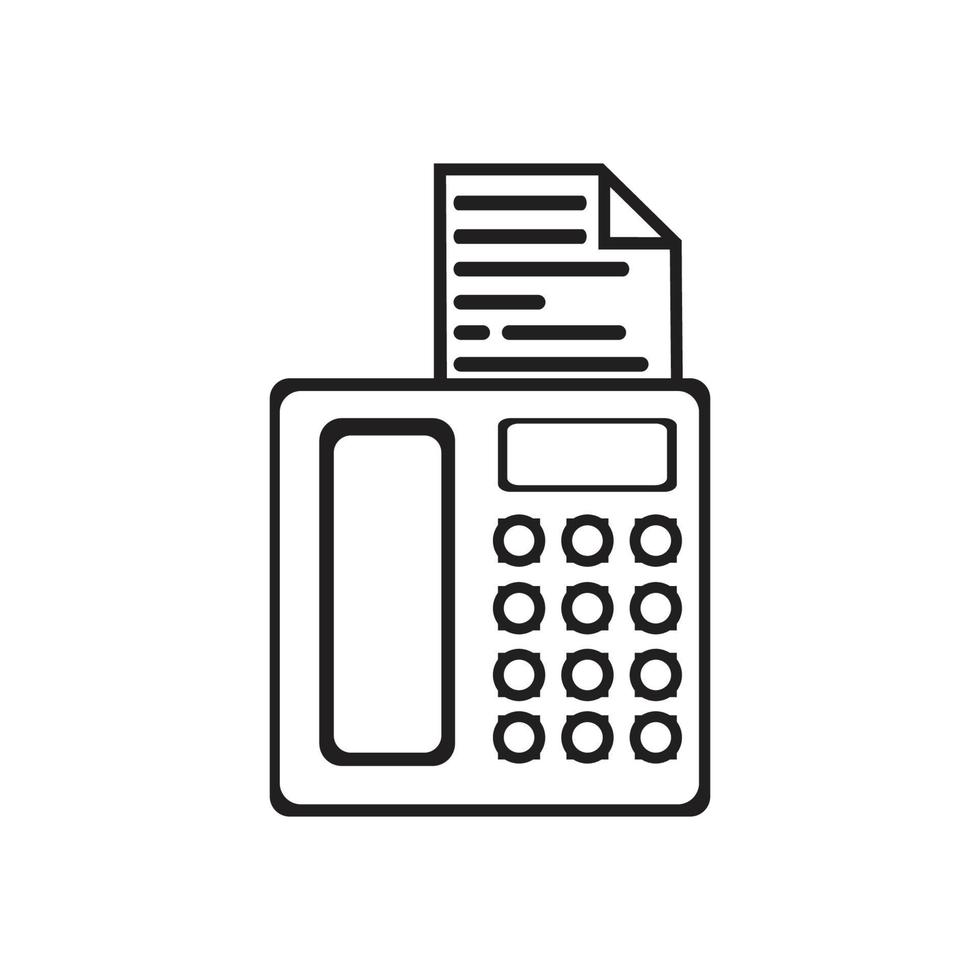 fax machine logo sjabloon vector icoon ontwerp