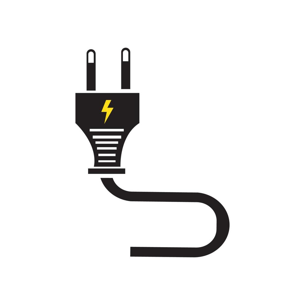 elektrisch plug logo sjabloon vector icoon illustratie ontwerp