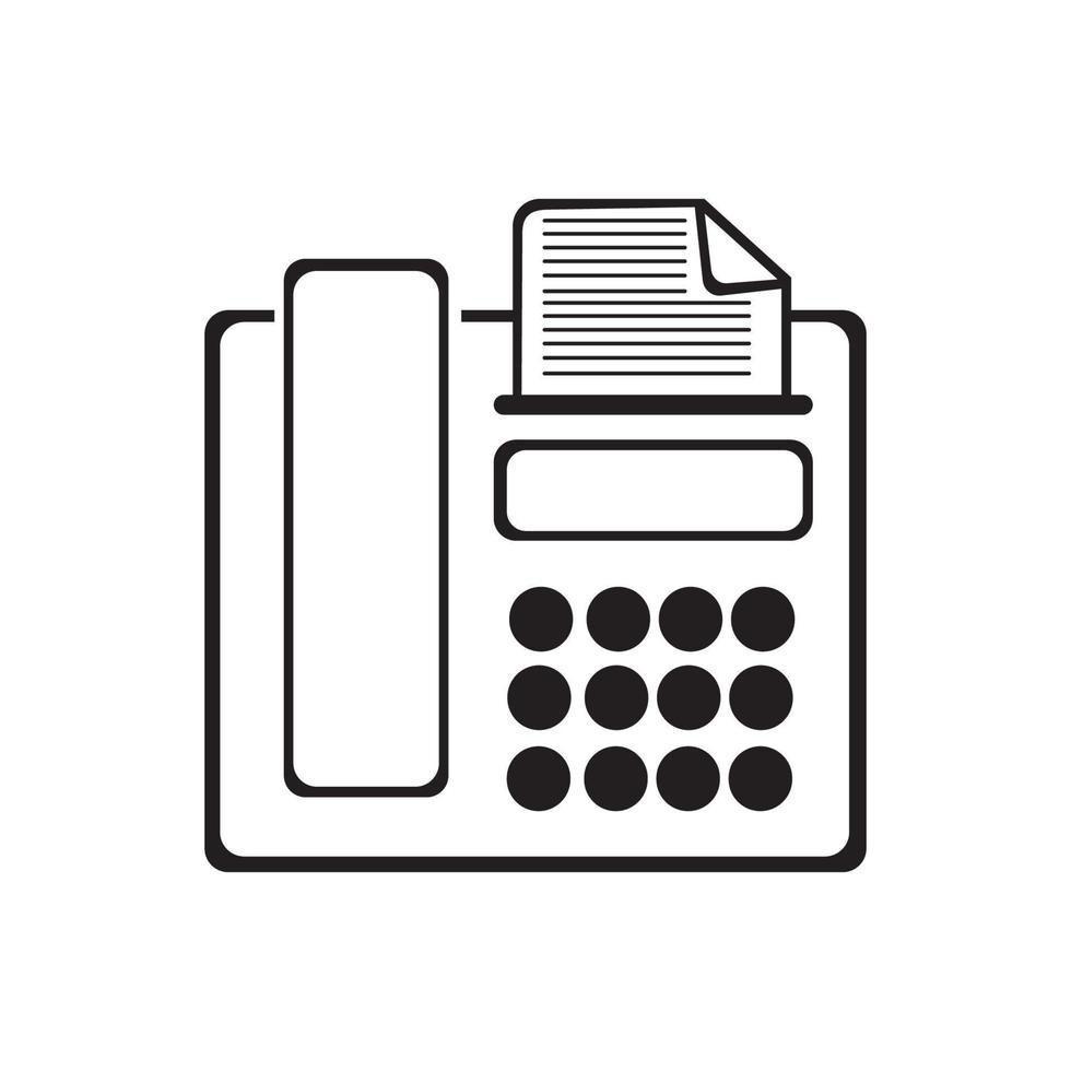 fax machine logo sjabloon vector icoon ontwerp