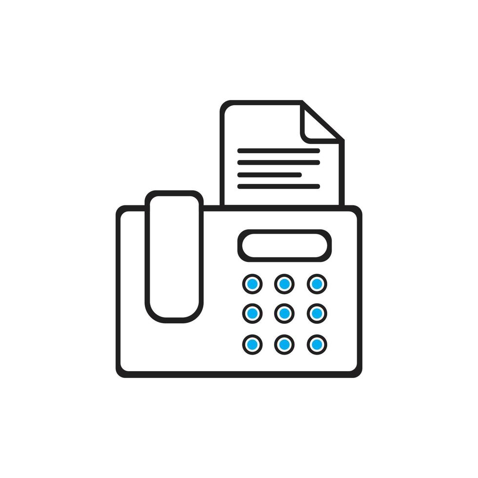 fax machine logo sjabloon vector icoon ontwerp