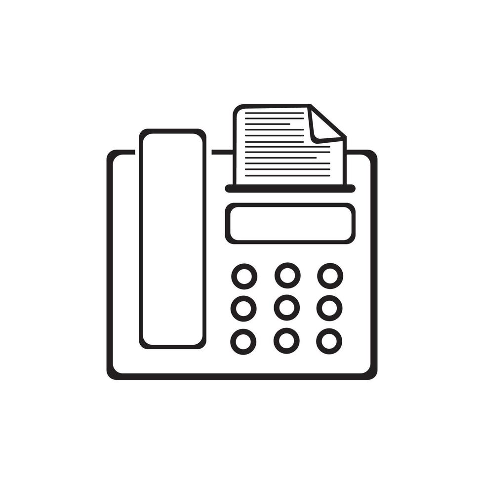 fax machine logo sjabloon vector icoon ontwerp