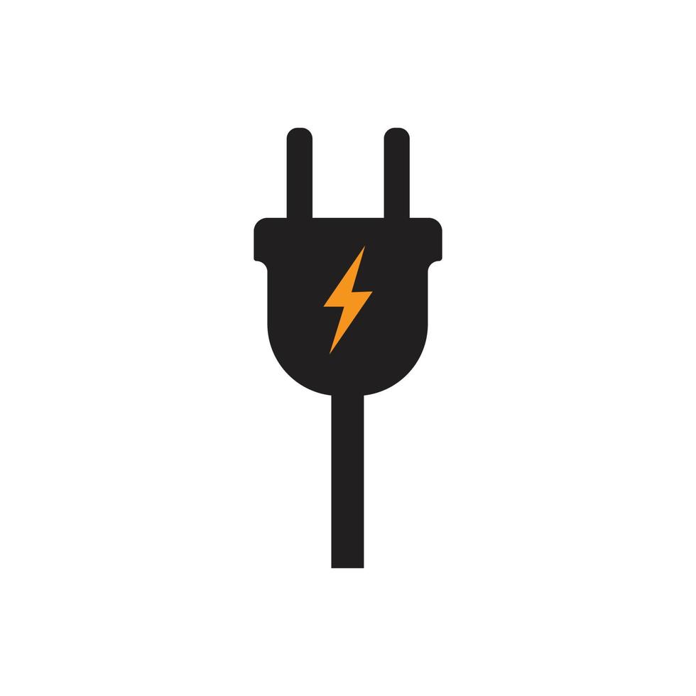 elektrisch plug logo sjabloon vector icoon illustratie ontwerp