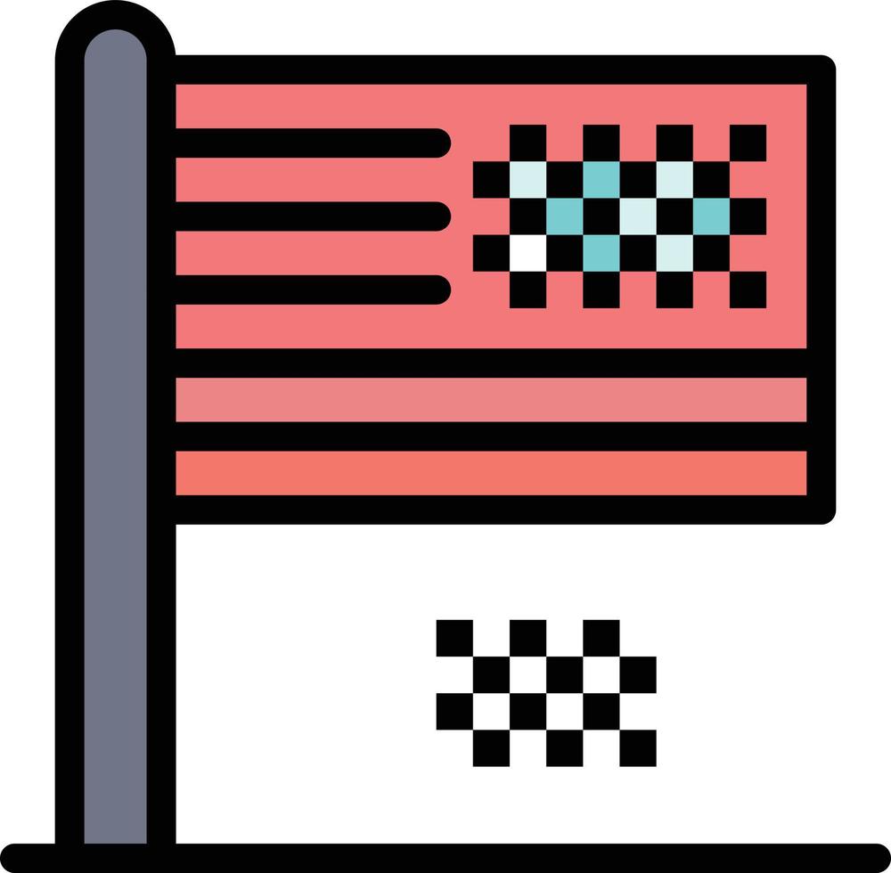 Amerikaans droom ineenstorting afwijzen vallen vlag vlak kleur icoon vector icoon banier sjabloon