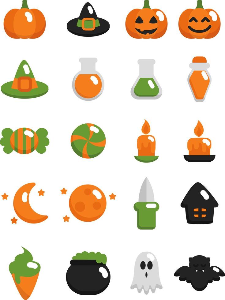 traditioneel halloween, illustratie, vector, Aan een wit achtergrond. vector