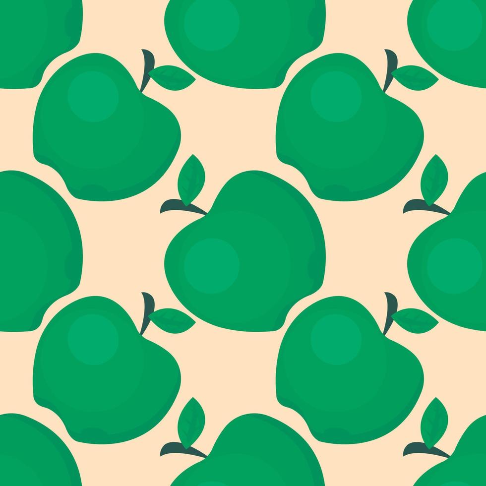 groen appel patroon , illustratie, vector Aan wit achtergrond