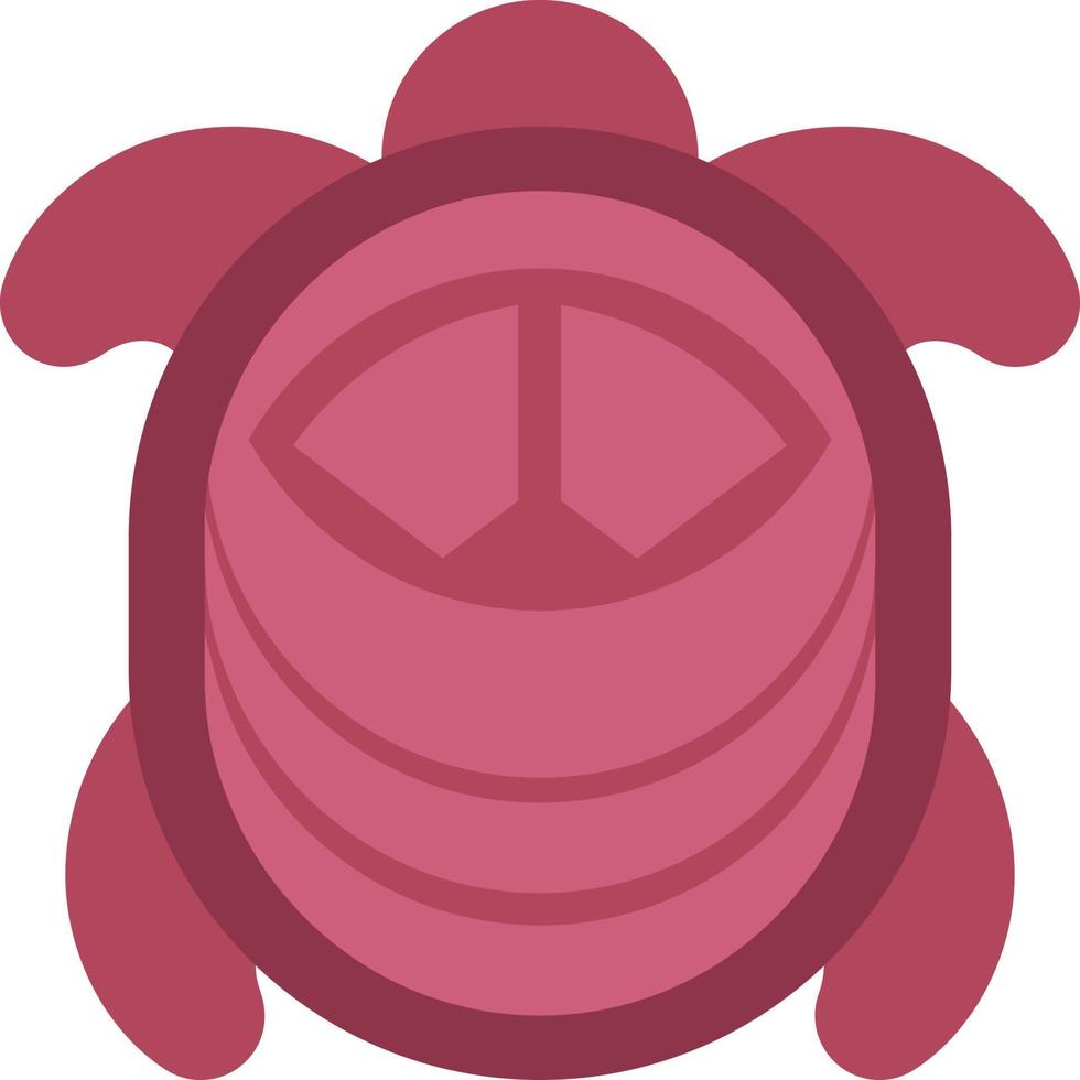 roze zee schildpad, illustratie, vector, Aan een wit achtergrond. vector