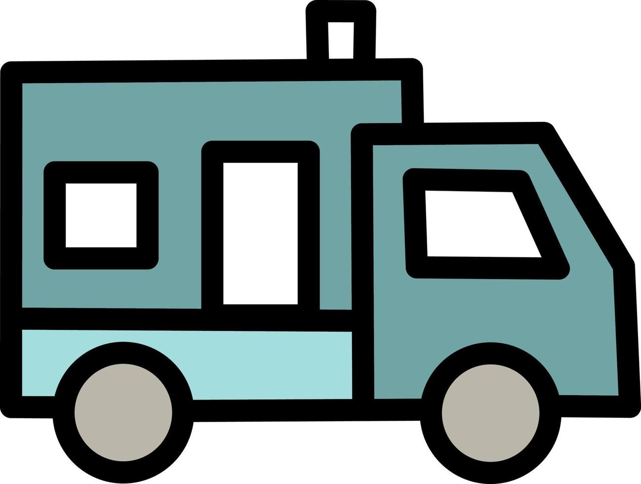 vervoer bestelwagen, illustratie, vector Aan een wit achtergrond.