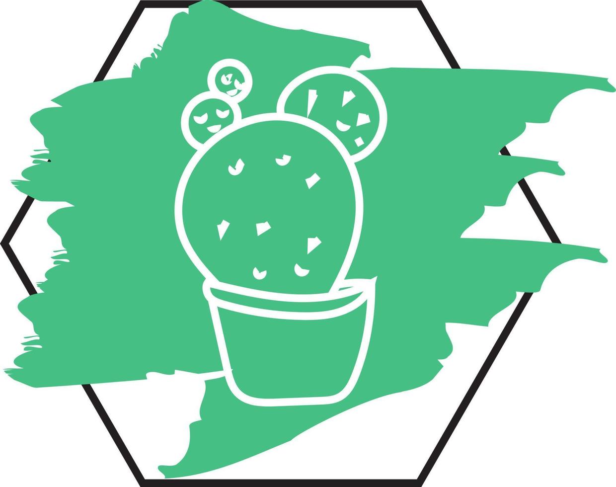 klein Mexicaans cactus in een pot, icoon illustratie, vector Aan wit achtergrond