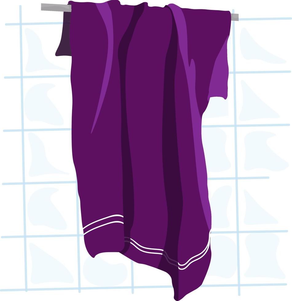 paars handdoek, illustratie, vector Aan wit achtergrond