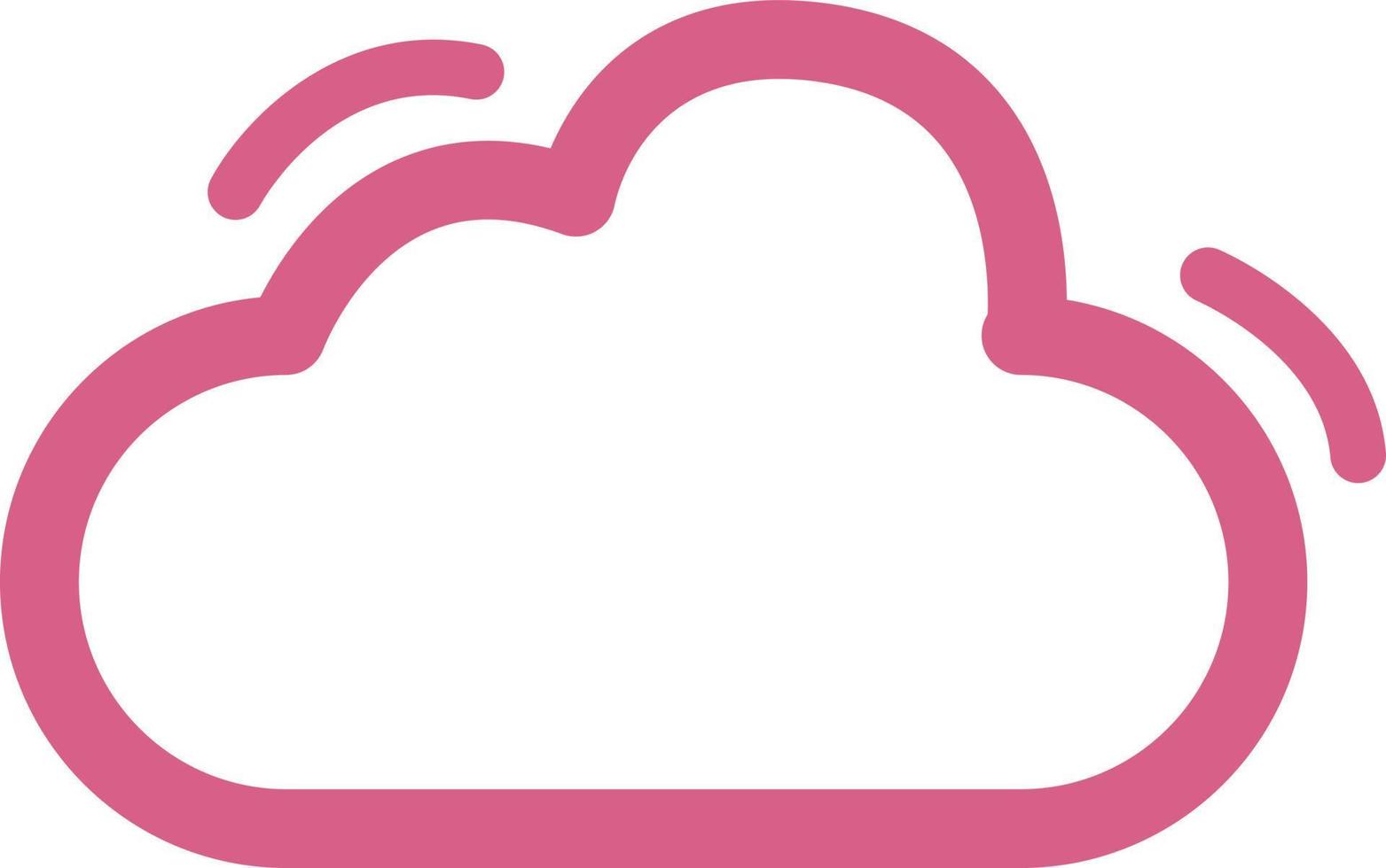 roze wolk, illustratie, Aan een wit achtergrond. vector