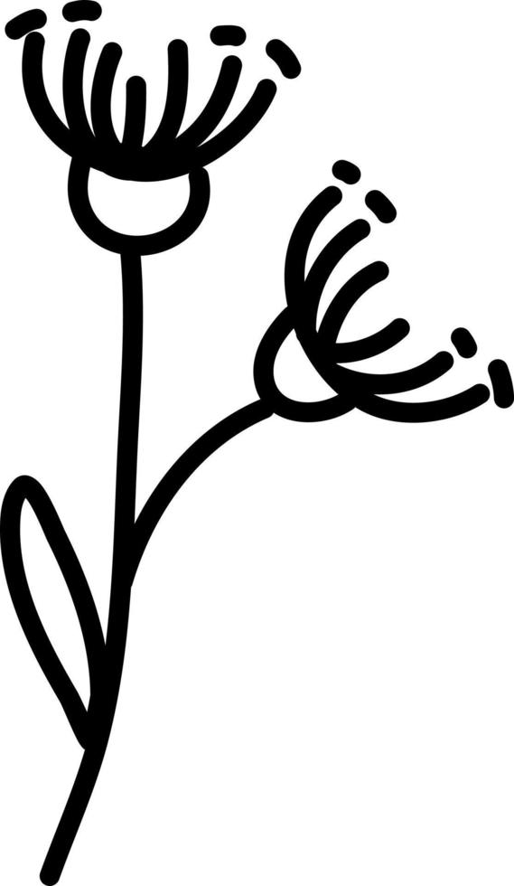 tuin bloemen, illustratie, vector Aan wit achtergrond.