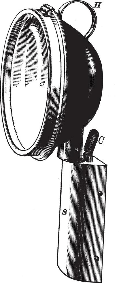 kap licht, wijnoogst illustratie. vector