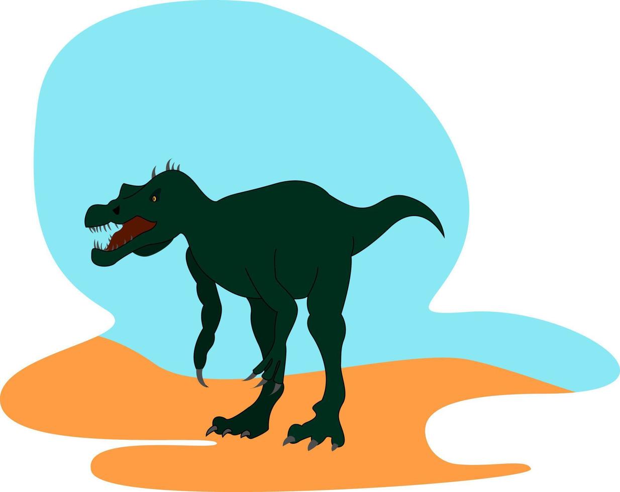 baryonyx staan, illustratie, vector Aan wit achtergrond.