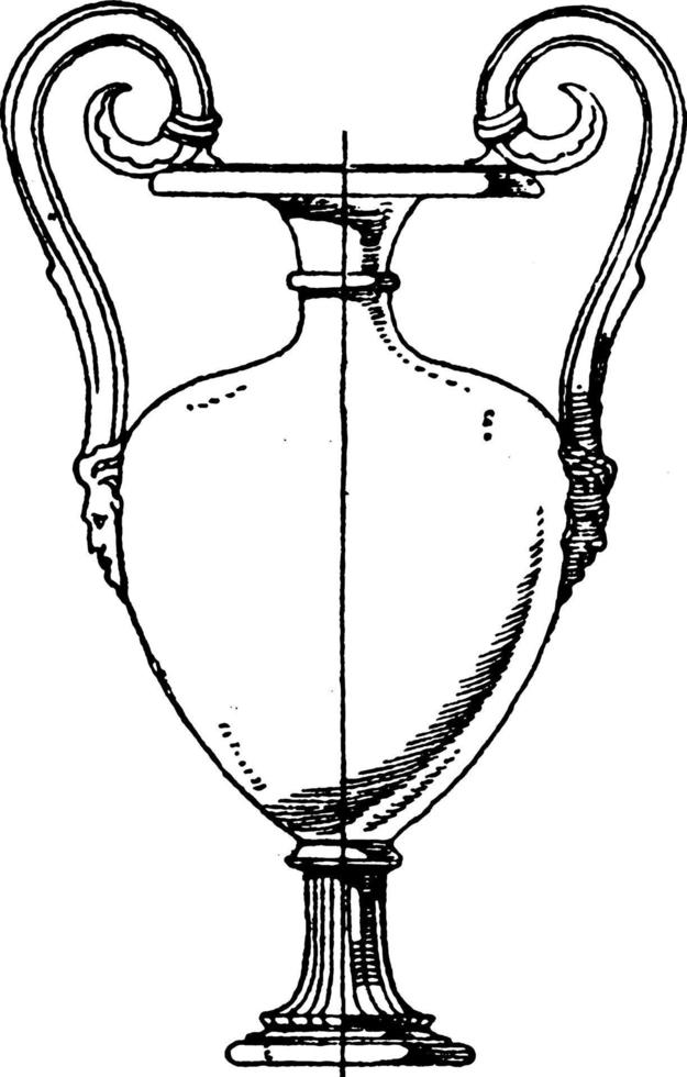 antiek amfora, wijnoogst illustratie. vector