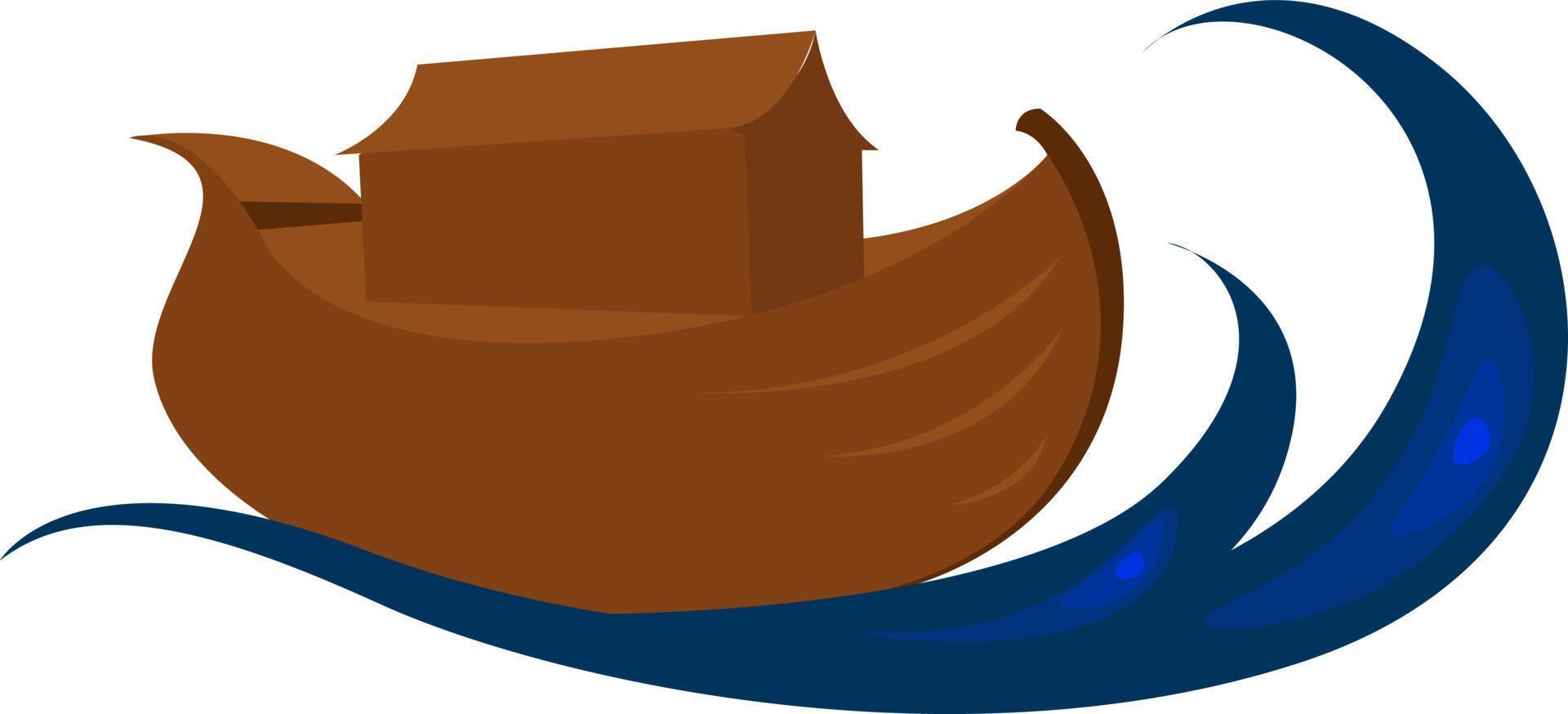 noahs ark, illustratie, vector Aan wit achtergrond.