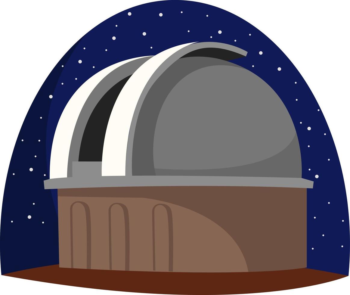 observatorium laboratorium, illustratie, vector Aan wit achtergrond