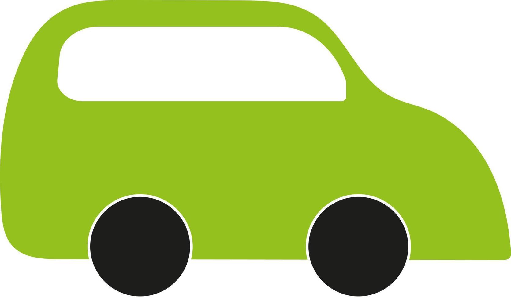 groen auto, illustratie, vector Aan een wit achtergrond.