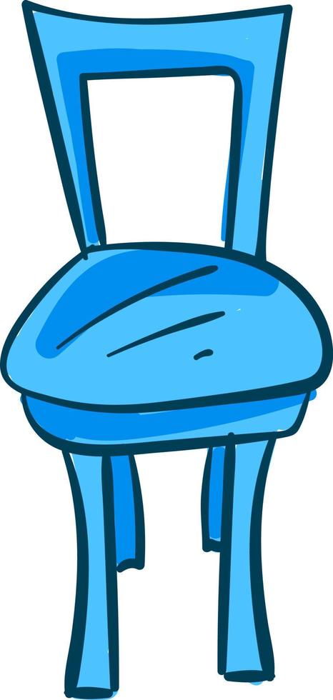 blauw oud stoel, illustratie, vector Aan wit achtergrond.