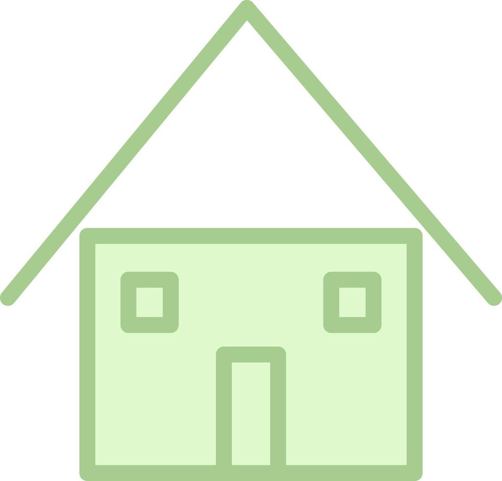 eco groen huis, illustratie, vector Aan een wit achtergrond.
