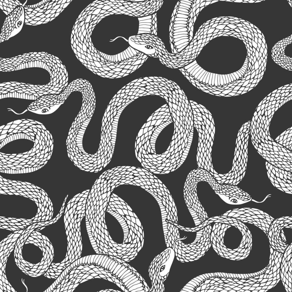 slangen naadloos patroon. vector
