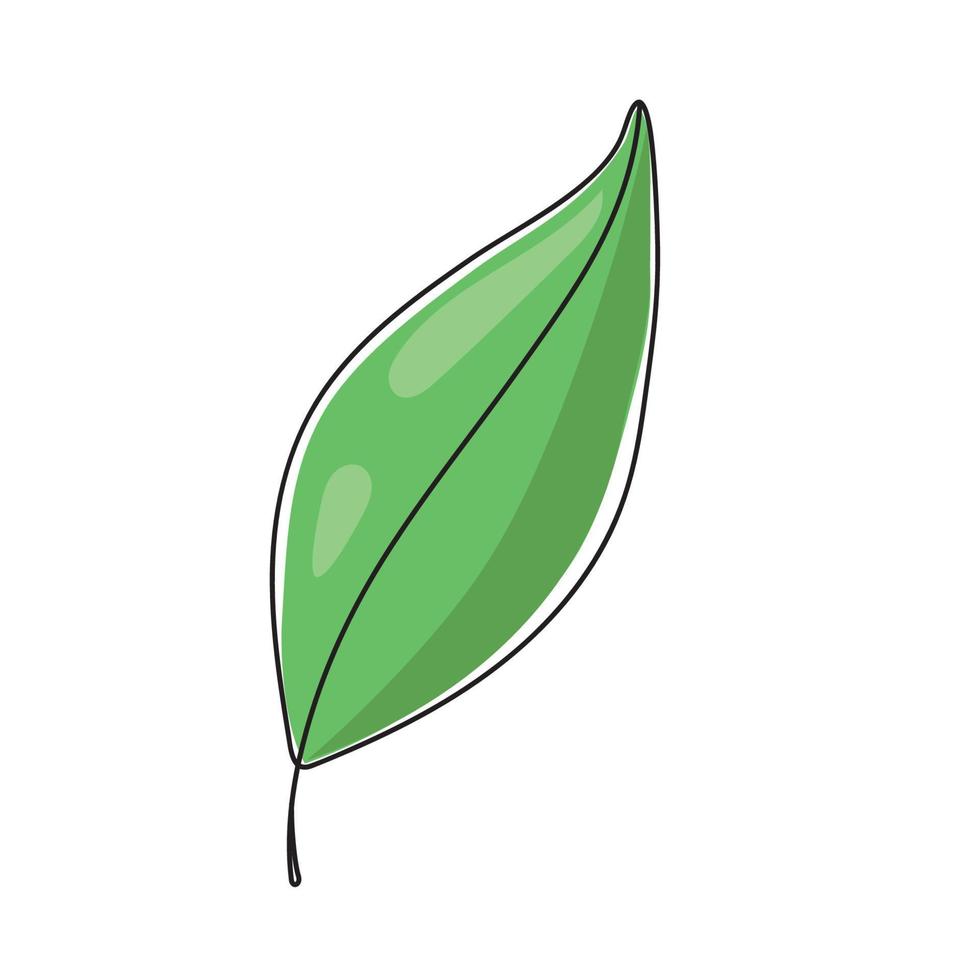 vector illustratie van een thee blad.