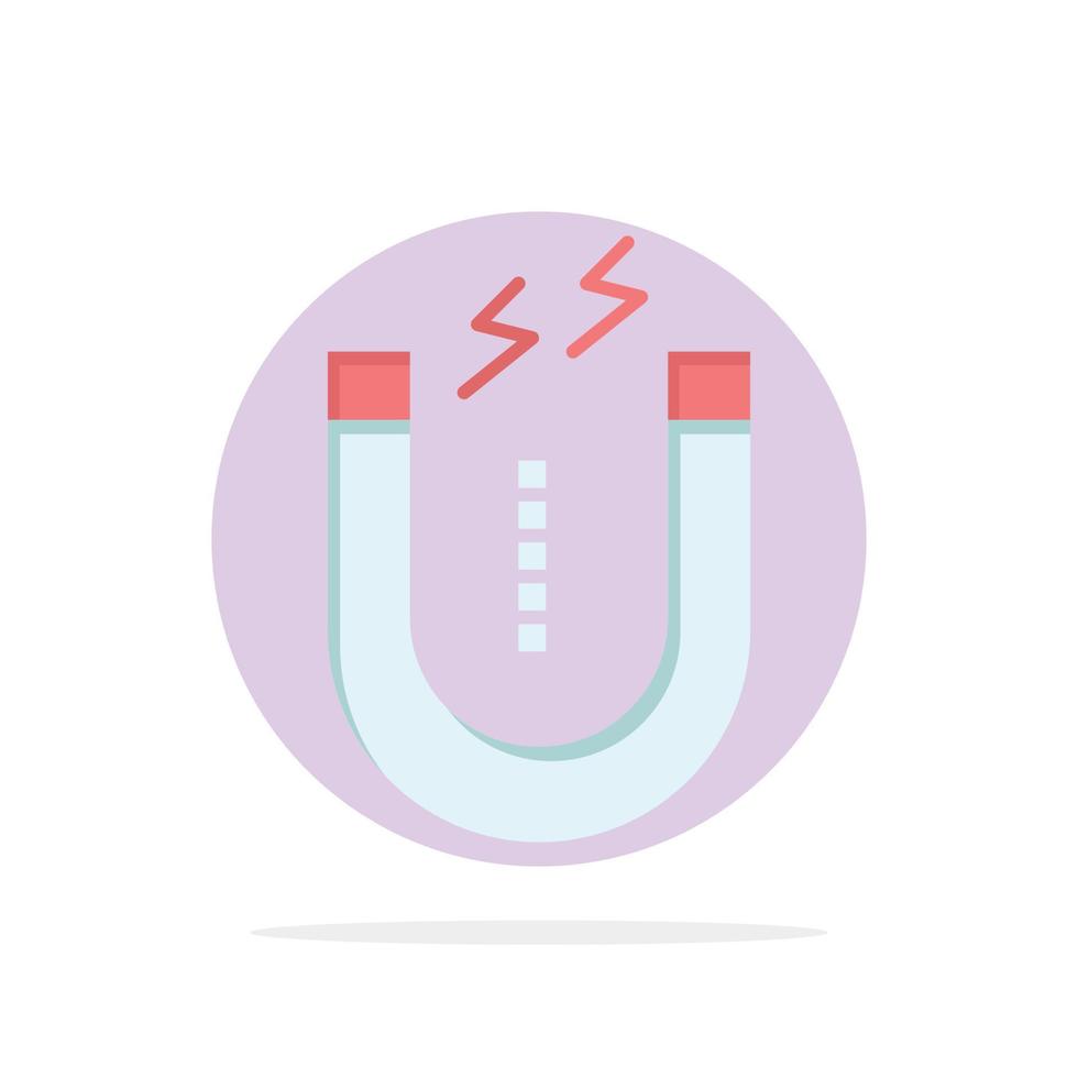 magneet aantrekken aantrekken gereedschap abstract cirkel achtergrond vlak kleur icoon vector