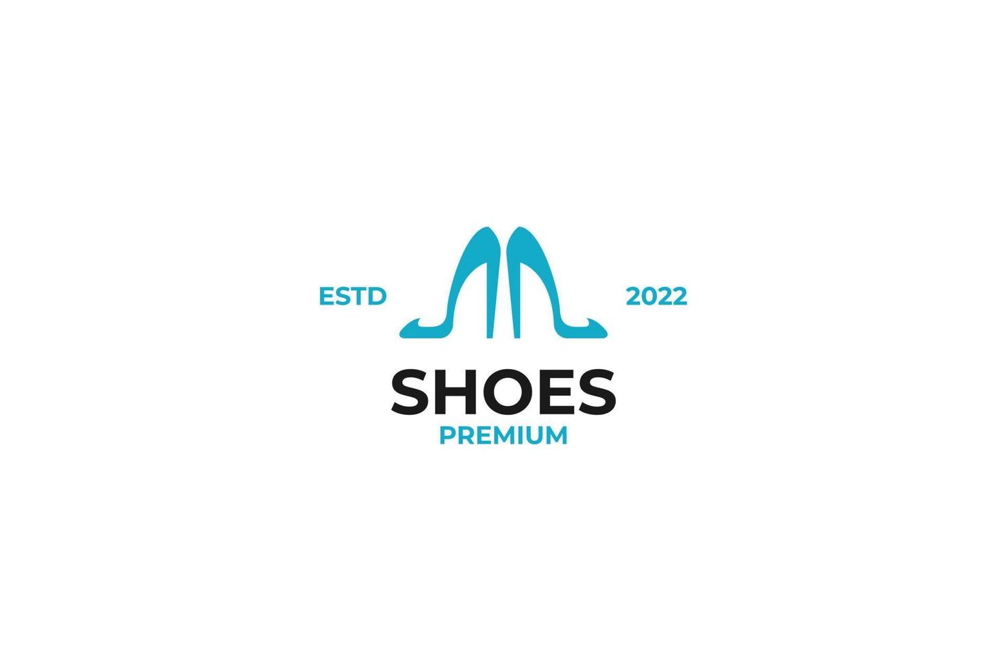 creatief hoog hakken schoenen logo ontwerp vector illustratie