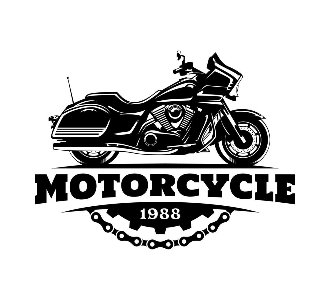 motorfiets club zwart met uitrusting vector