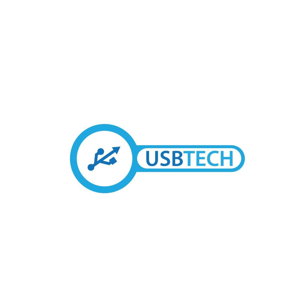 USB logo technologie symbool modern vector