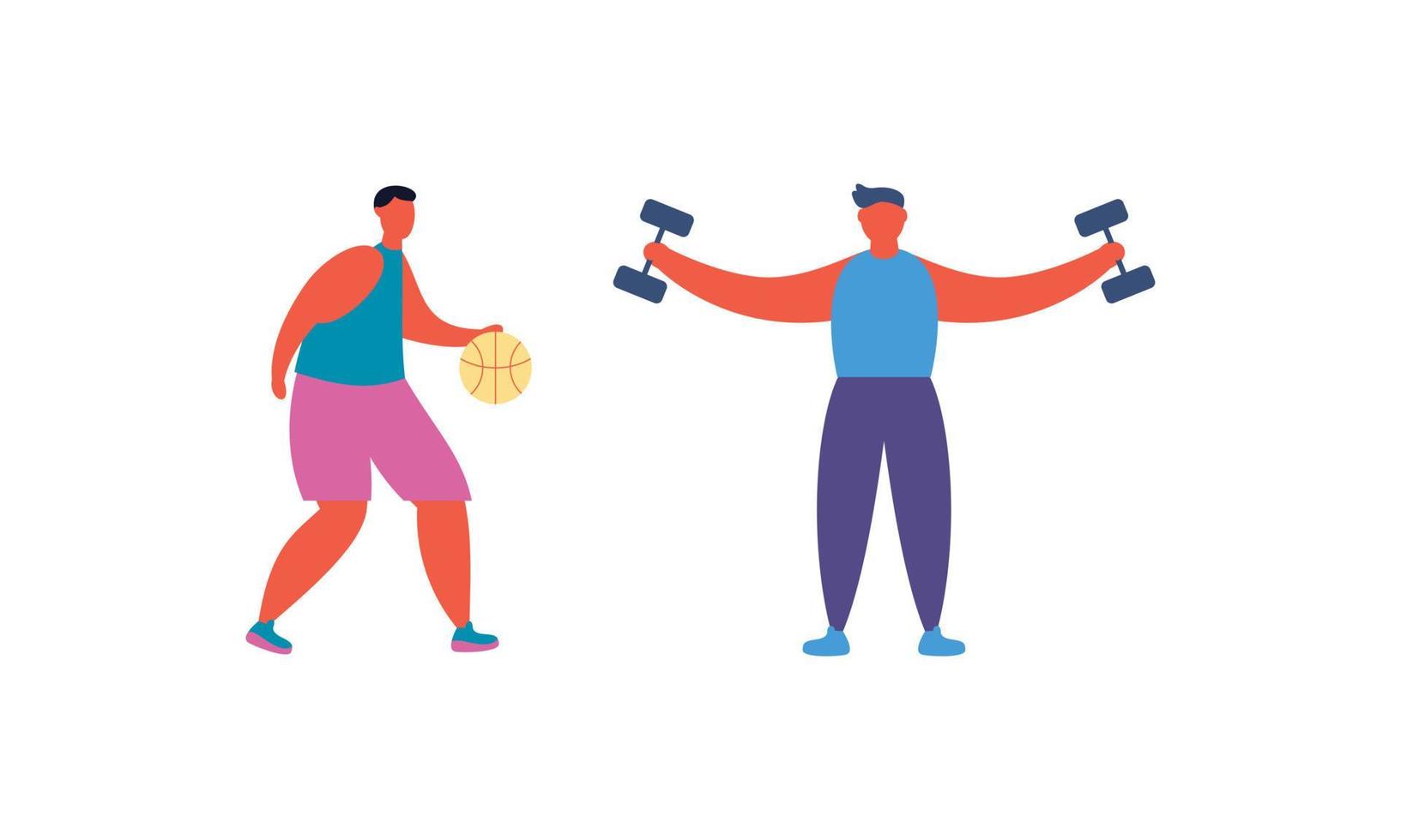 mensen aan het doen sport- activiteiten illustratie vector